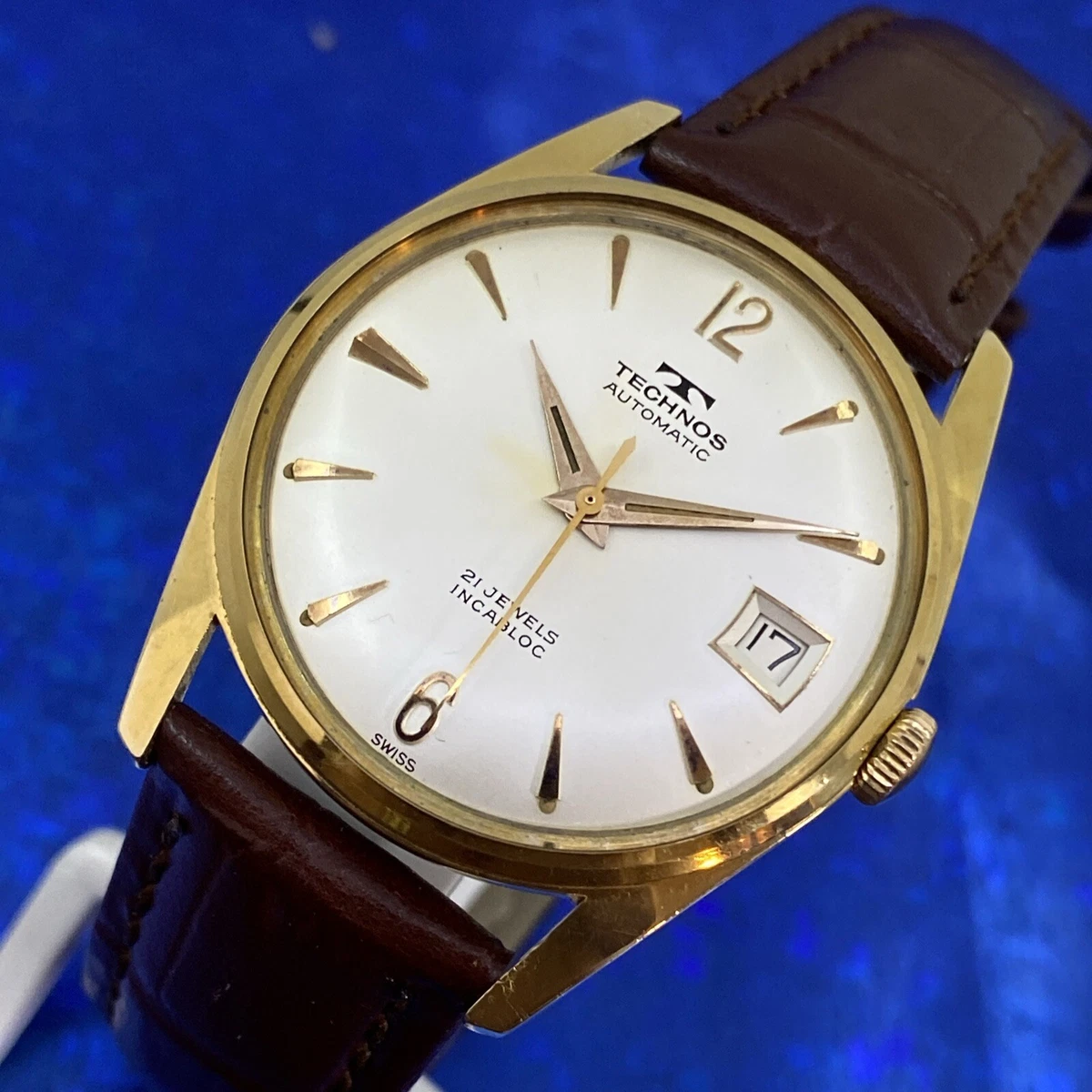 Vintage Technos watch stainless steel gold plated Technos Watch - Etsy main image 2