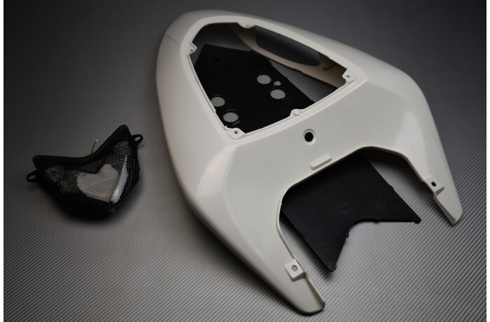 Carénage arrière non peint et feu teinté pour moto Kawasaki ZX10R 2006-2007