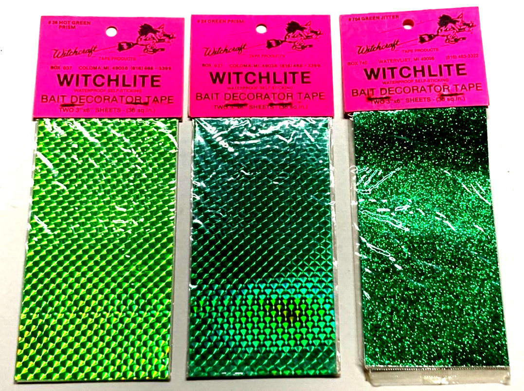 Witchcraft Witchlite Bait Decorator Tape Hot Green, Green Prism and