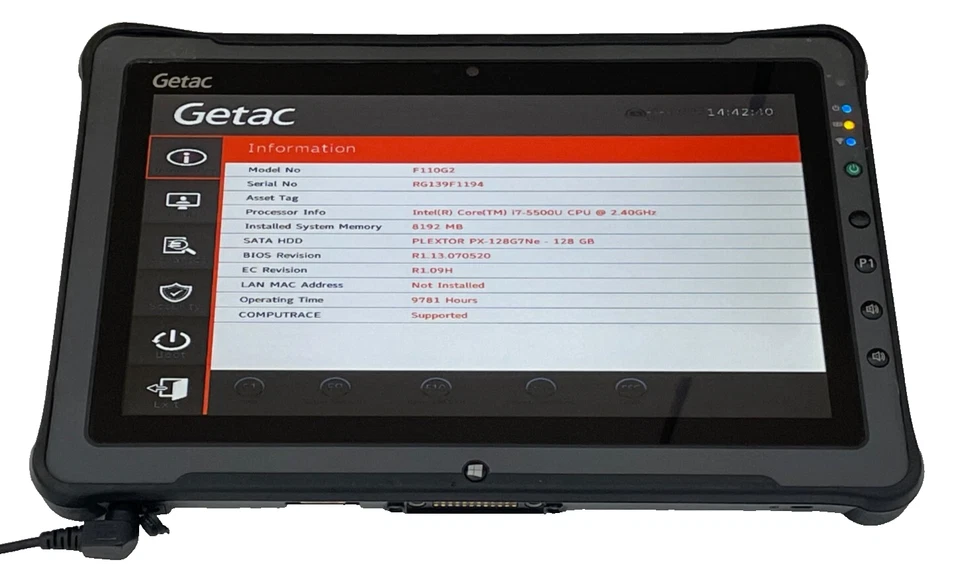 Getac F110G2 Rugged Tablet INTEL Core i7 2.4GHz 8GB 240GB LTE W10 B-GRADE GX33 - Bild 2 von 4