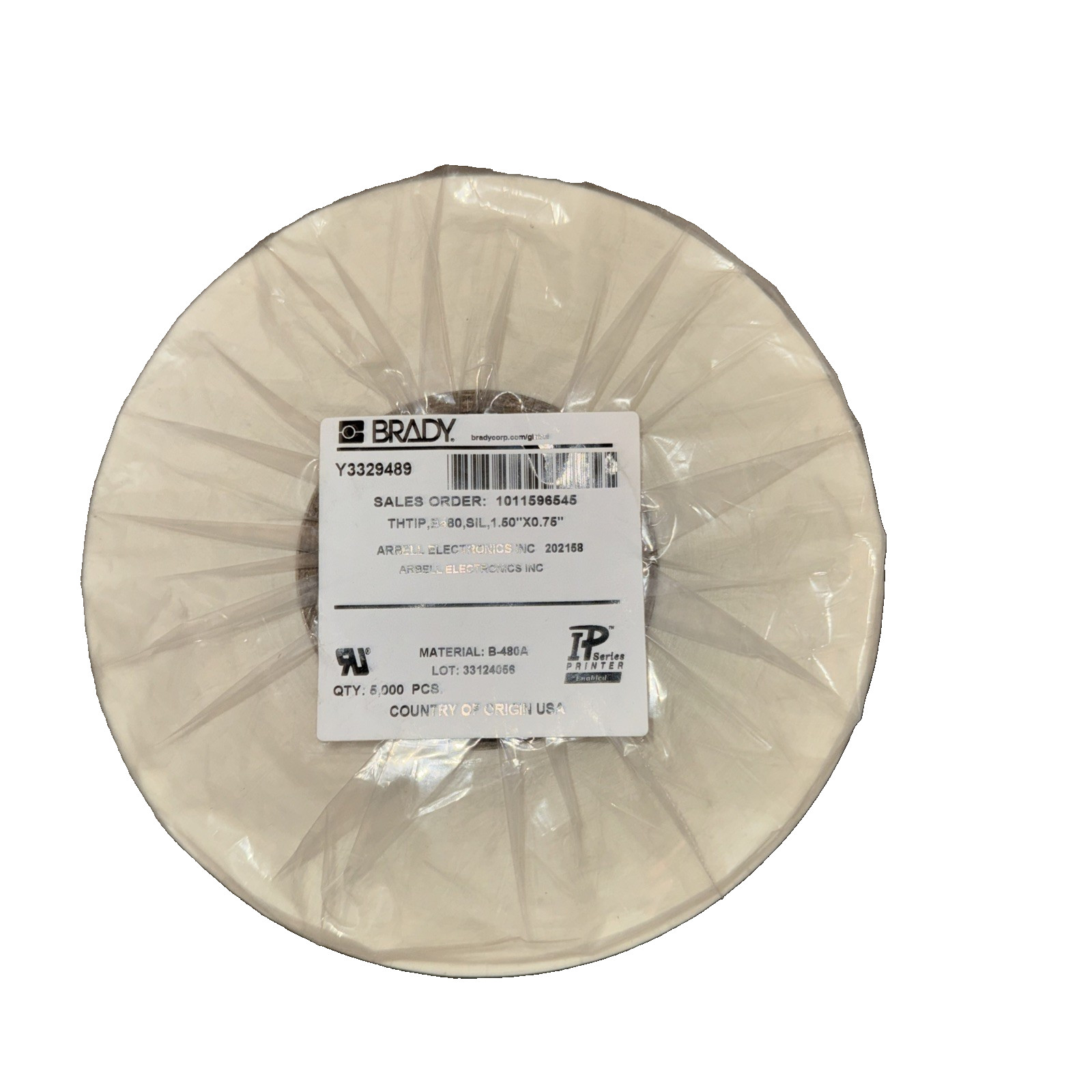 Brady Thermal Transfer Labels 1.5" x 0.75", 5000 Count