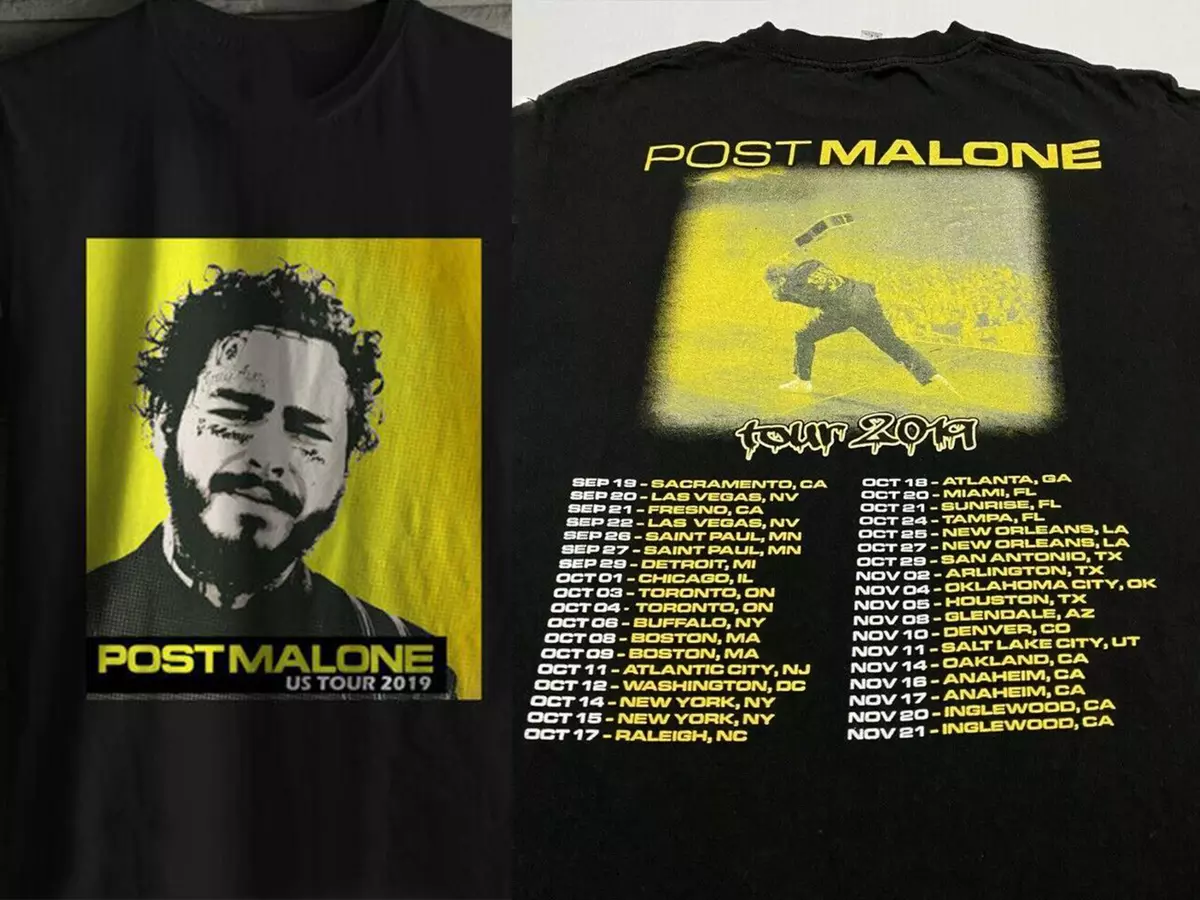 Post Malone 2019 Runaway Tour T Shirt S 4XL 2 Side EE373