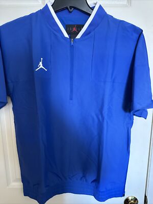 Nike Air Jordan Team Men's Size Medium Blue 1/2 Zip Coaches