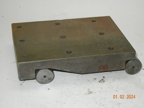 LOT P8 LARGE SINE PLATE WITH STOP PLATE MACHINIST JIG FIXTURE SETUP TOOLING
