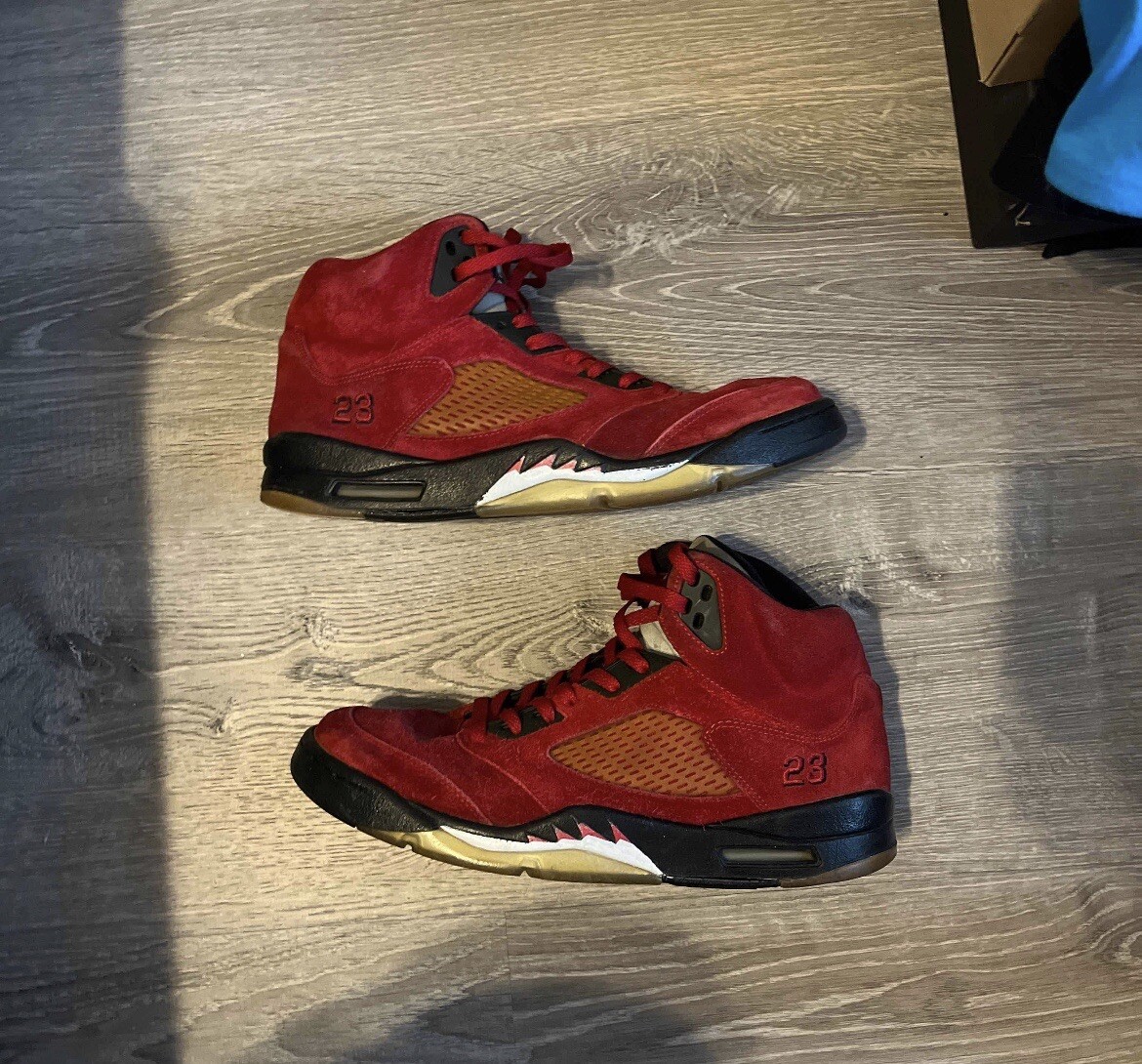 Size 11 Air Jordan Retro Raging Bull Red Suede