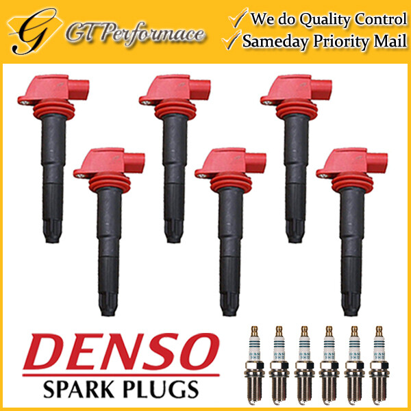 Quality Ignition Coil  DENSO Spark Plug 6PCS for 2011-2016 Porsche Panamera V6