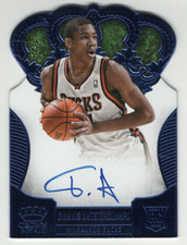 Giannis Antetokounmpo 2013-14 Preferred  Auto Crown Royale blue #/35  32/35 RC