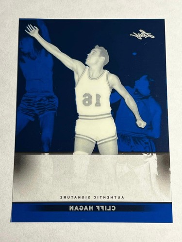 2012 Leaf Metal Blue Holo PROOF MISSING AUTO & #/25 Cliff Hagan Celtics - Picture 2 of 2