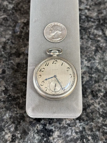 Antique 1927 Elgin Grade 303 Model 3 Size 12s & 7j Pocket Watch - For Repair