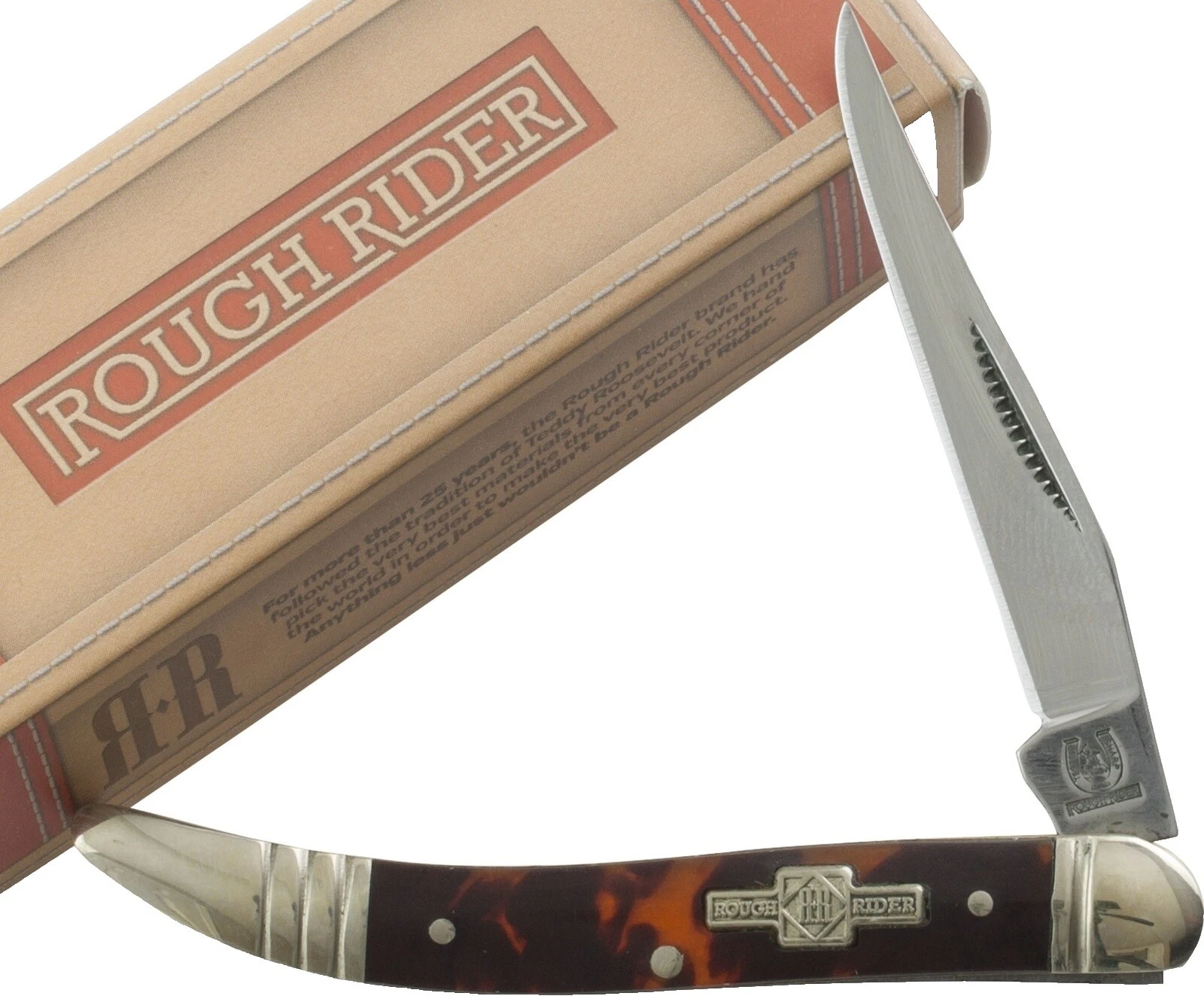 Brown Shell Handle Rough Rider Collectible Folding Knives