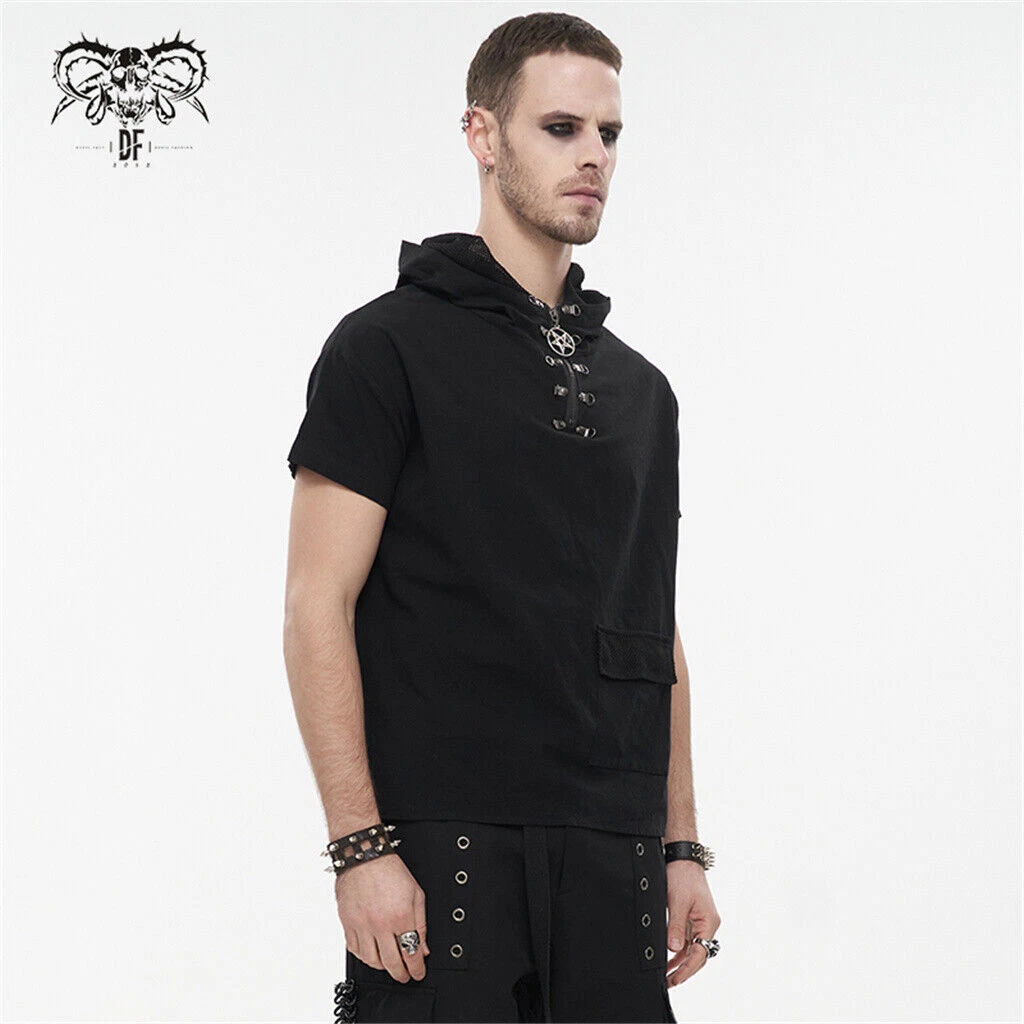 Short sleeve hoodie fashion top