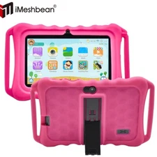 64GB 7 in Android 9 Tablet PC For Kids Quad-Core Dual Cameras WiFi Bundle Case