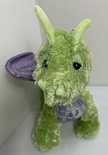 Melissa and Doug Zephyr Dragon Plush Green with Purple Wings Stuffed Animal 9  