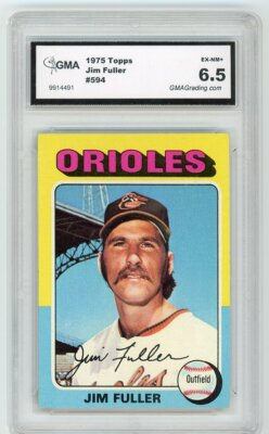 #ad 1975 Topps #594 Jim Fuller Baltimore Orioles GMA 6.5 $8.95