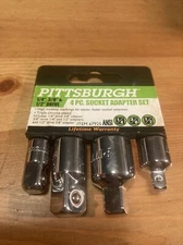 Pittsburgh 4pc Socket Adapter Set 1/4” 3/8” 1/2” Drive Item67925