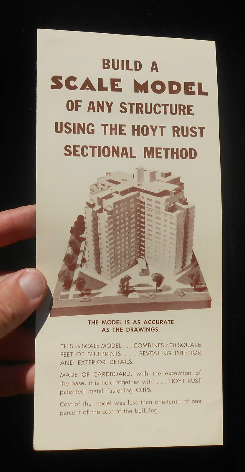 1952 Build a Scale Model of Any Structure Hoyt Rust Building Materials