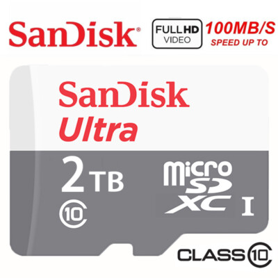 2TB SanDisk Ultra Micro SD Speicherkarte SDXC UHS-I Memory Card Class 10 100MB/s