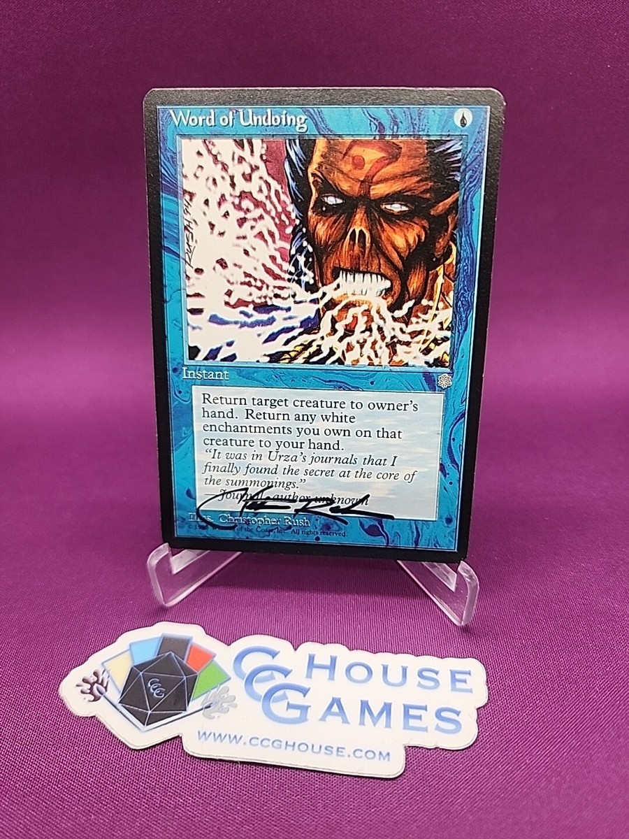MTG Word Of Undoing Ice Age Promo Misprint Signed Christopher Rush