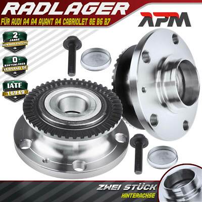 2x Radnabe Radlagersatz Hinten L+R mit ABS-Sensor für Audi A4 B6 B7 8E Seat Exeo