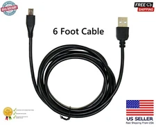 6 Foot Long USB 2.0 Micro-USB Male - to - USB A Male Cable & Sync Cable