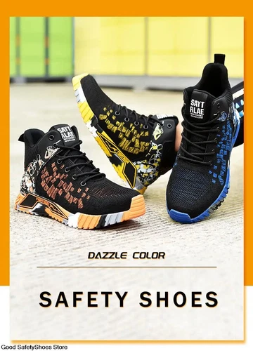 Stahlkappe Arbeit Sicherheitsstiefel Herren Outdoor Schuhe Pannensicher High Top Sneaker - Bild 20 von 32