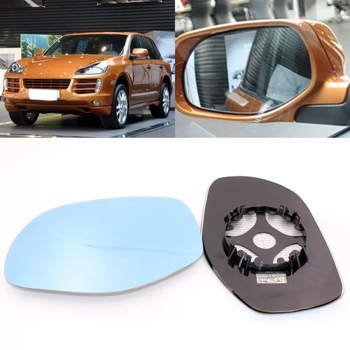 For Porsche Cayenne 2004-2010 Side View Door Mirror Blue Glass With Base Heated