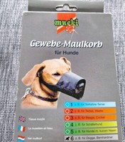 Maulkorb,Maulschlaufe,Mucki,Nylon,Hunde Training,Gr.6, Xl,Schwarz,BeißSchutz,Neu
