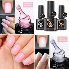Milky Pink White Gel Nail Polish Sheer Jelly French Manicure UV LED Nail Gel