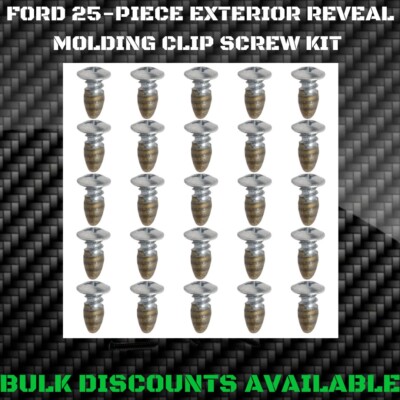 1966+ Ford Bronco II Eddie Bauer Front Rear Reveal Molding Clip Trim Screws OEM