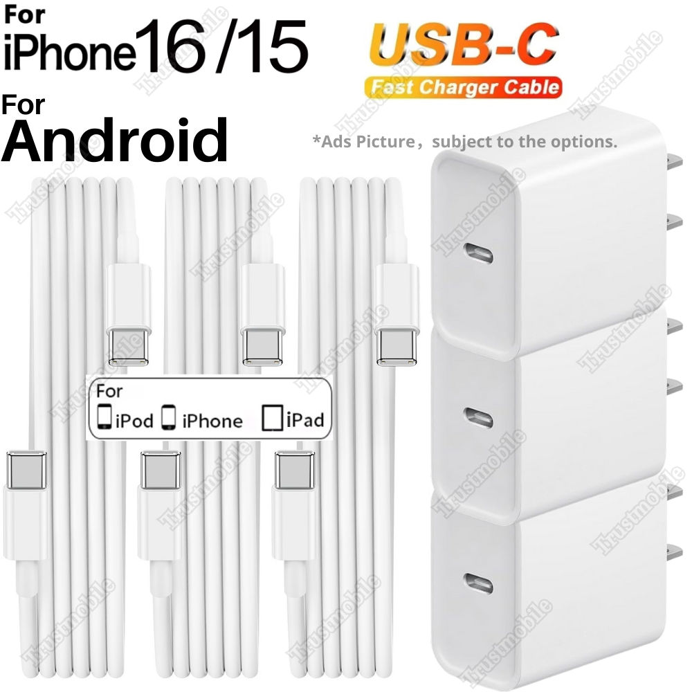 Fast Charger USB C Type C Cable Cord For iPhone 15 16 Pro Plus iPad Pro Samsung
