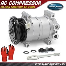Ac Compressor With 10pa17 6-groove Pulley For Chevy Express 1500 Gmc Hummer