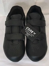 Core Cycling Shoes MTB Mens Black Hook & Loop Closure Size 10 NWT NEW