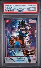 2024 Dragon Ball DBS Fusion World SON GOKU FB01-139 Alt Art Secret Rzadki PSA 10