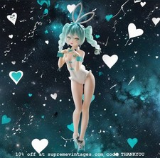 28cm Hatsune Miku Bunny Girl In Stockings Figure Model Statue White Variant New