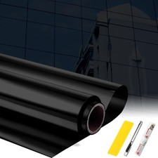 29.5 Inch x 26 ft Way Window Film Privacy Daytime Reflective Mirror Black Win...