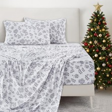 LUX D cor Floral Queen Sheet Set - 4 Piece Ultra-Soft Microfiber Bed Sheets