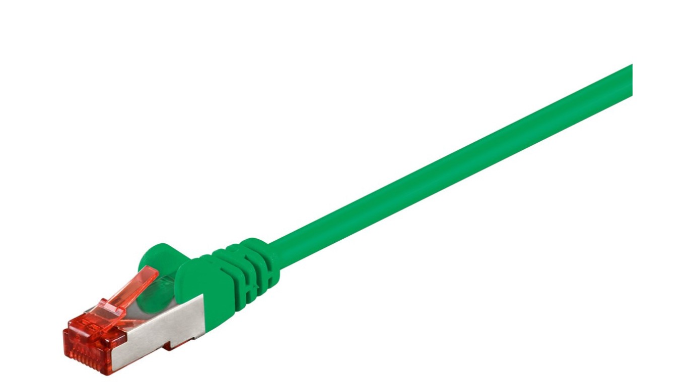 CAT 6 Interconnect Cable, S/FTP (PiMF), Green Cable Length 95514