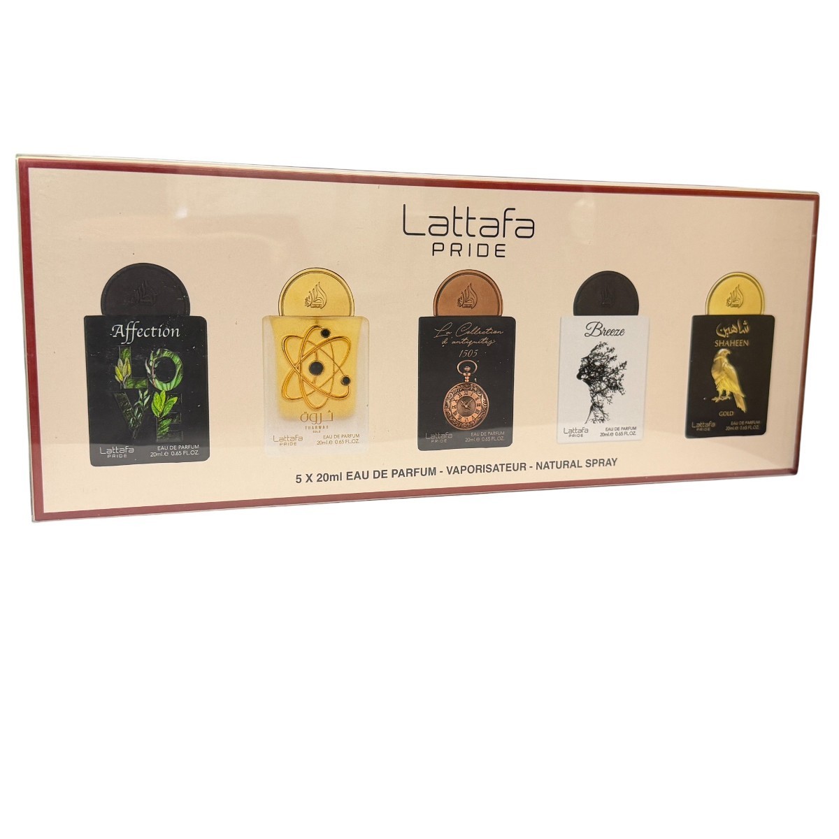 Lattafa Pride Pride 20ml Eau De Parfum 5 Pieces Gift Set Collection No.1 ( 5 x 20ml ) in Clear | Size: 100ml - Image 4