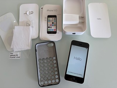 Apple iPhone 5c - 16GB - Weiß ohne Simlock, Modell A1507 mit Case Super Zustand