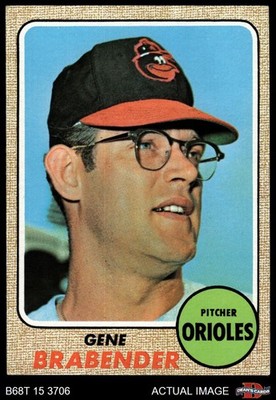 1968 Topps #163 Gene Brabender Orioles 5 - EX