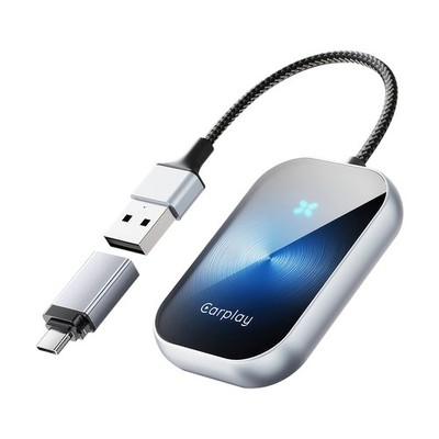 2 in 1 Wireless Carplay Adapter Android Auto Adapter USB Auto Dongle Connect Box