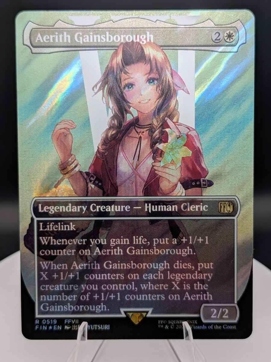 MTG エアリスAerith Gainsborough Surge FOIL Aerith Gainsborough (Borderless) SURGE FOIL: Final Fantasy MTG (NM