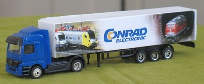 Mercedes Tractor Trailer Promo ''Conrad Electronic'' Electric & Steam Locomotives