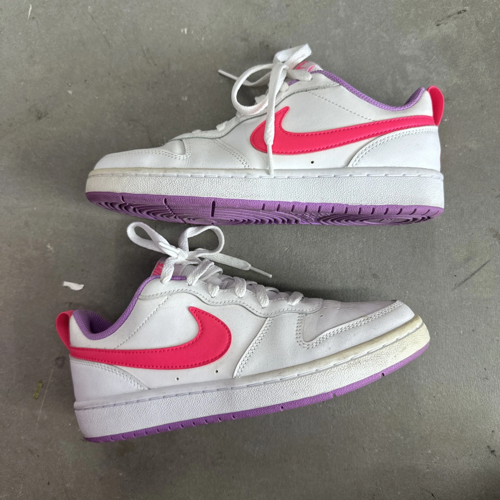 Nike Court Borough 2 Low Youth viola e rosa fluo taglia 5 5 anni