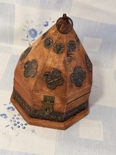 Antique Octagonal Witches Hat 'Secret's Box' Pagan Magic Witchcraft Trinket