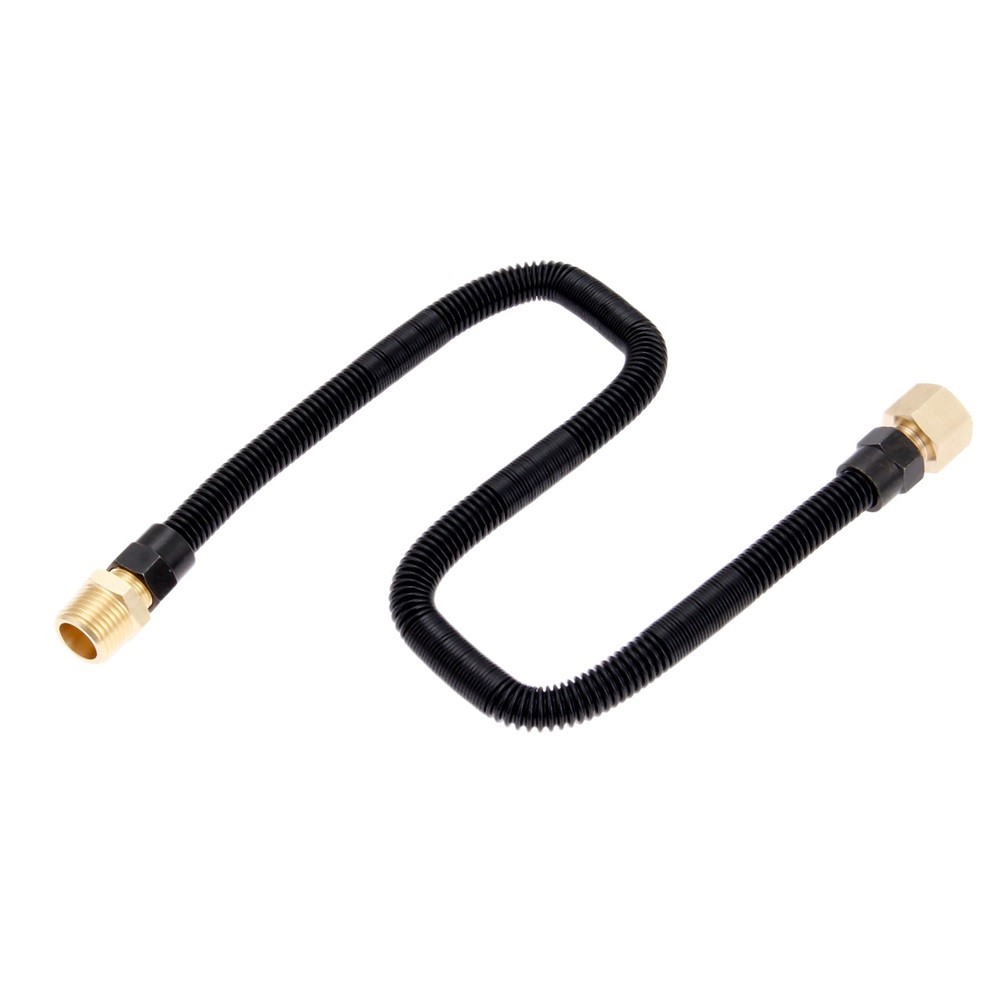 24" Non-Whistle Flexible Flex Gas Line Connector Kit For NG or LP fireplaces