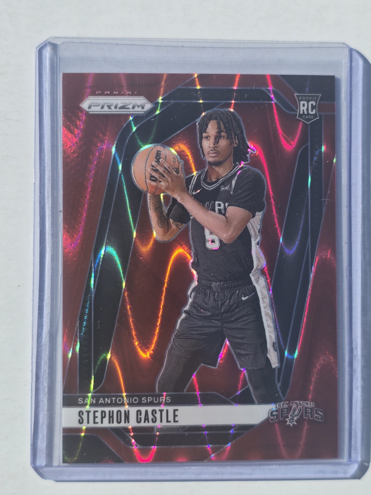 2024-25 Panini Red Seismic Prizm Stephon Castle Rookie #234 Serial #167/299