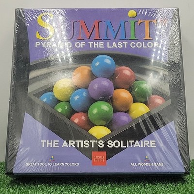 Summit Pyramid of the Last Color - The Artist's Solitaire Game New Made of Wood