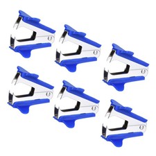 Tool Removal Staples, Steel Jaw Extractor Staples, Blue 6pcs