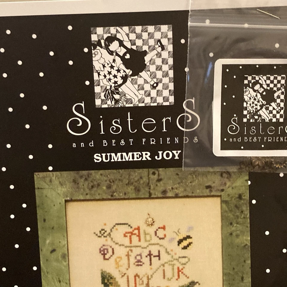 Sisters and Best Friends Summer Joy Cross Stitch Pattern + Embellishments - Image 3 of 4